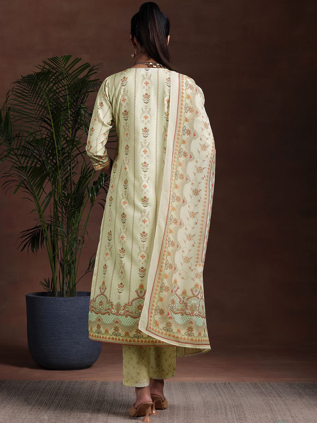 Libas Ethnic Motifs Printed Kurta with Trousers & Dupatta