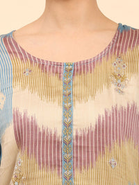 Mamicha Women Printed Regular Pure Cotton Kurta with Palazzos & With Dupatta