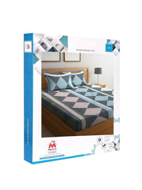 Myntra Elegant Homes Bercetak Kelabu Set Cadar King 300 TC 2.50 m x 2.20 m