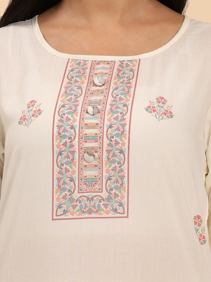 Mamicha Women Floral Printed Regular Pure Cotton Kurta with Trousers & With Dupatta