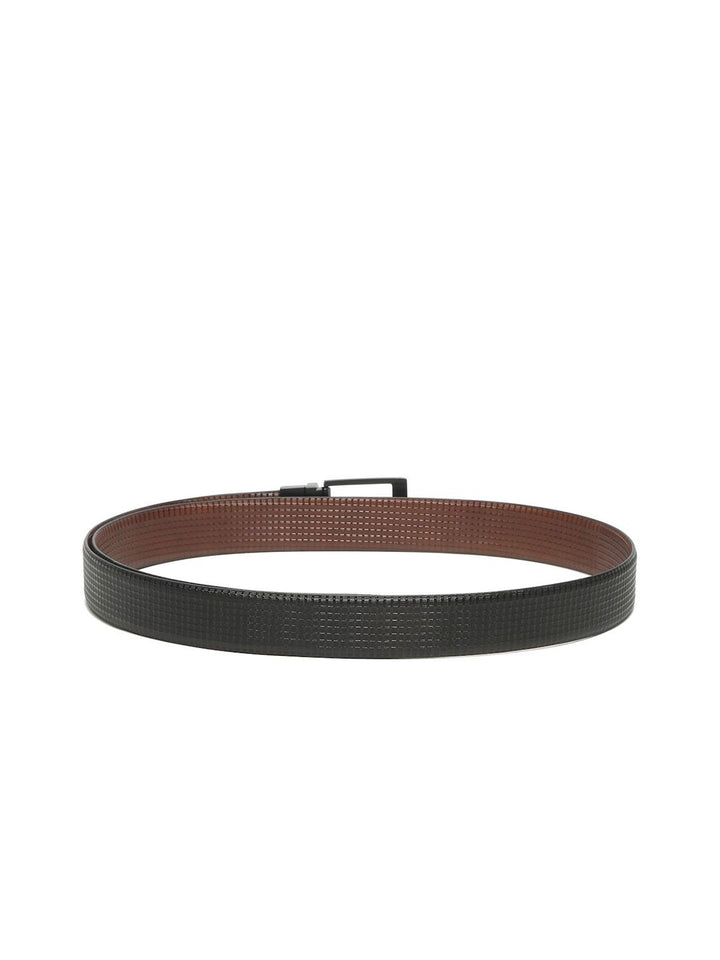 Teakwood Leathers Men Textured Leather Reversible Formal Belt