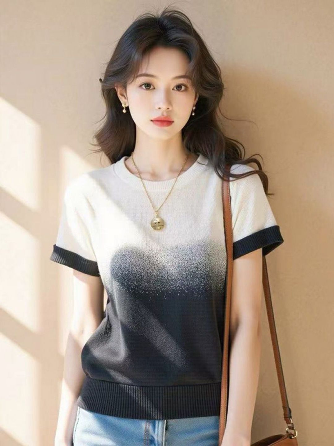 DressBerry Tie and Dye Round Neck Regular Sleeves Cotton T-shirt