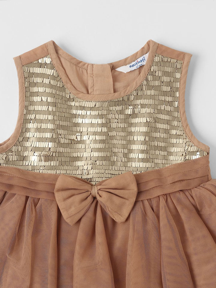 Nauti Nati Embellished Net Fit & Flare Dress