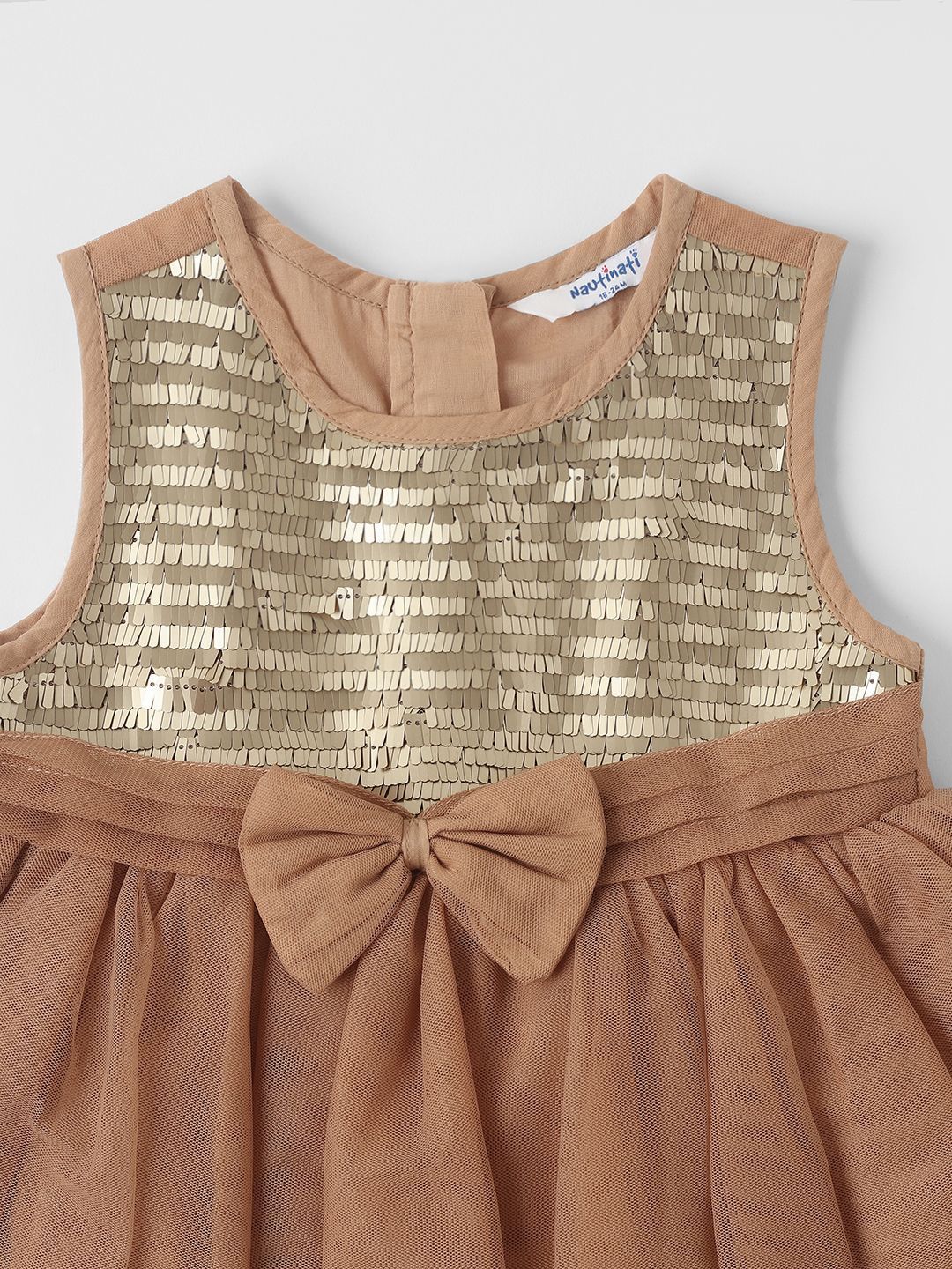 Nauti Nati Embellished Net Fit & Flare Dress