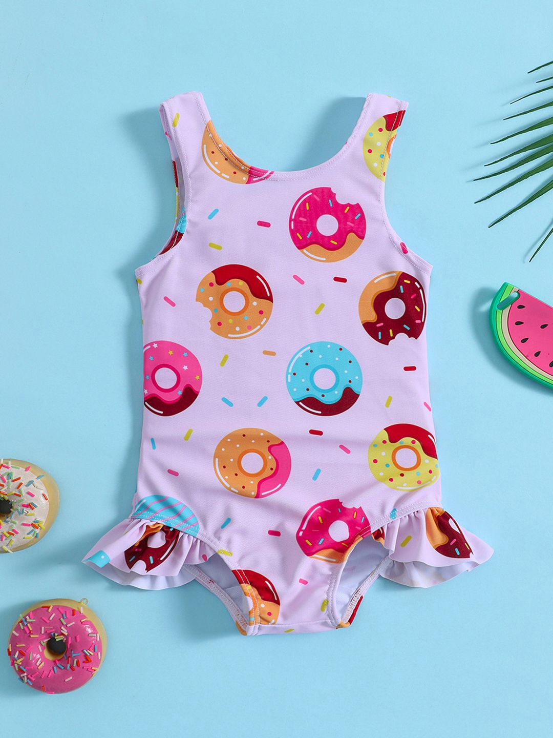 YK Infant Girls Printed Sleeveless Bodysuit