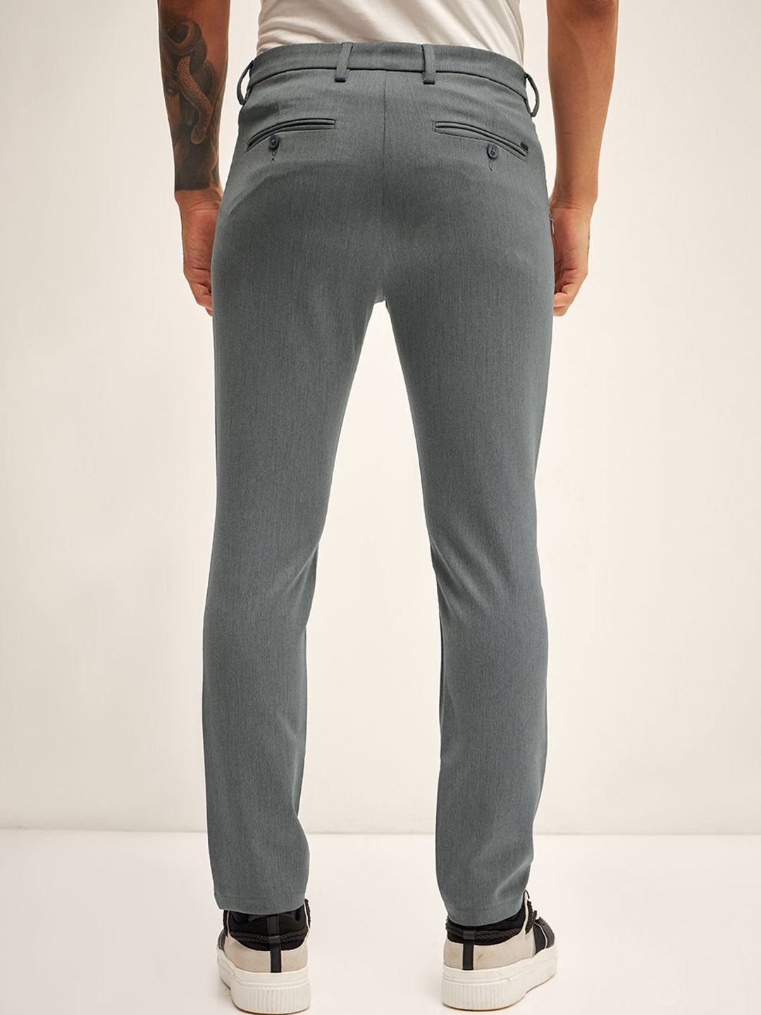 THE BEAR HOUSE Men Slim Fit Regular Trousers