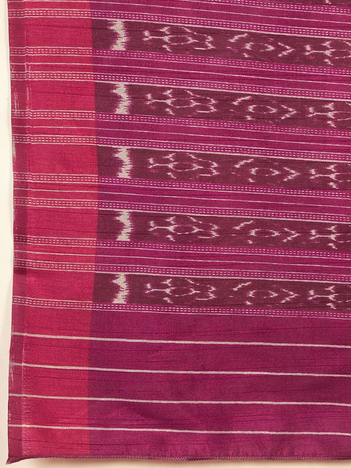 Saree mall Silk Blend Designer Ikat Sarees