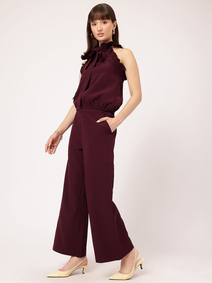 DressBerry Girlboss Glam Tie-Up Open-Back High Neck Co-Ords