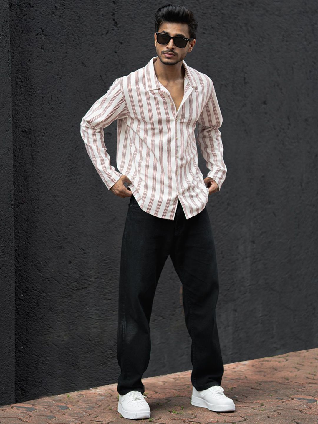 Powerlook Men Multi Stripes Opaque Striped Casual Shirt