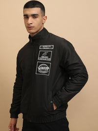HIGHLANDER Men Crop Outdoor Bomber with Patchwork Jacket