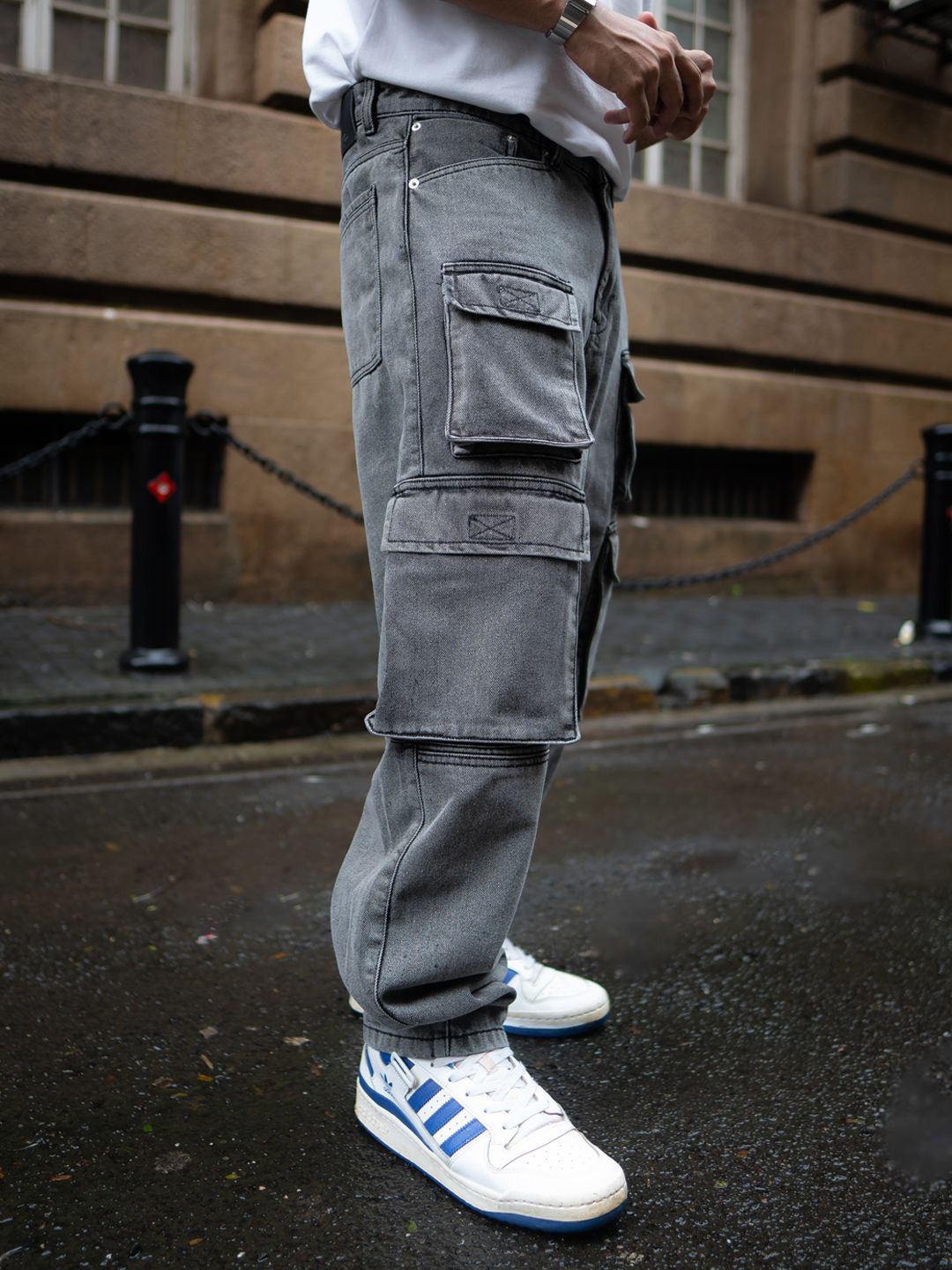 Powerlook Men Baggy Fit Cargos Trousers