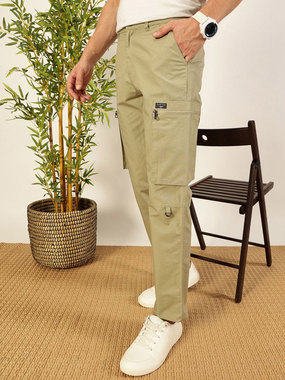 Thomas Scott Men Smart Easy Wash Cargo Trousers