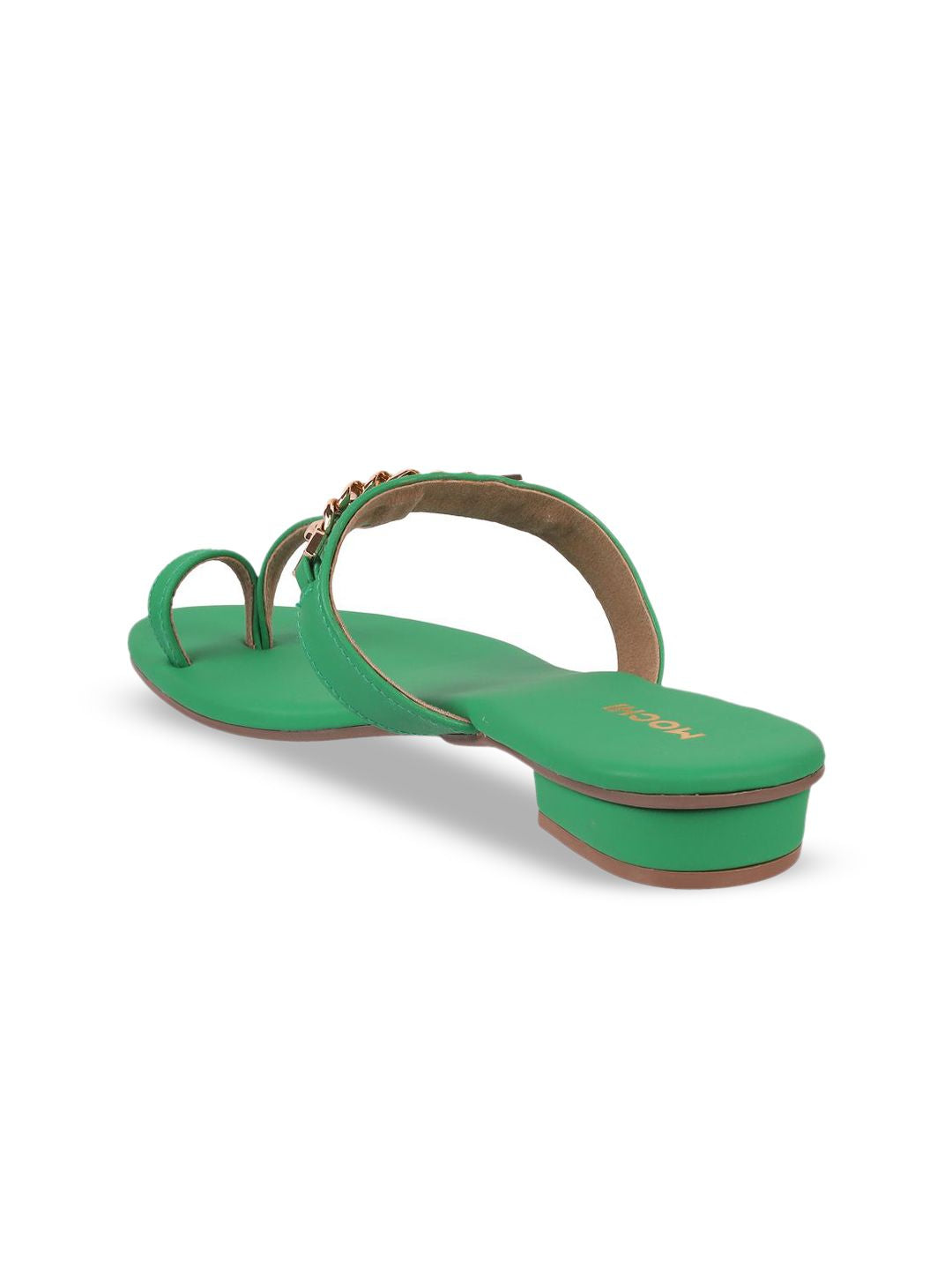 Mochi Women Printed Open Toe Flats