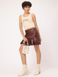 DressBerry Wordy Wonder Ribbed-Ready Street Style Top