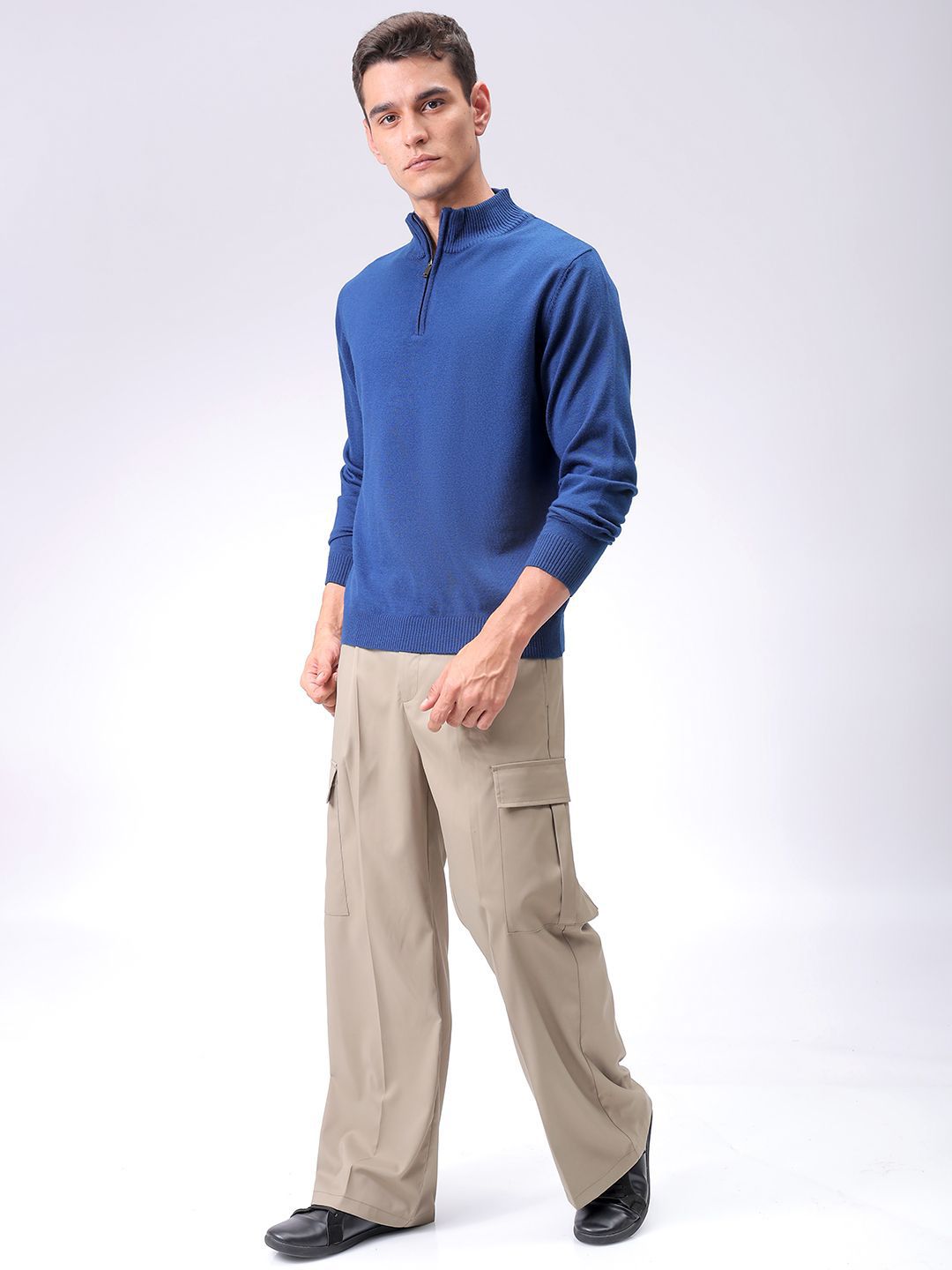 The Indian Garage Co Men Mock Collar Sweaters