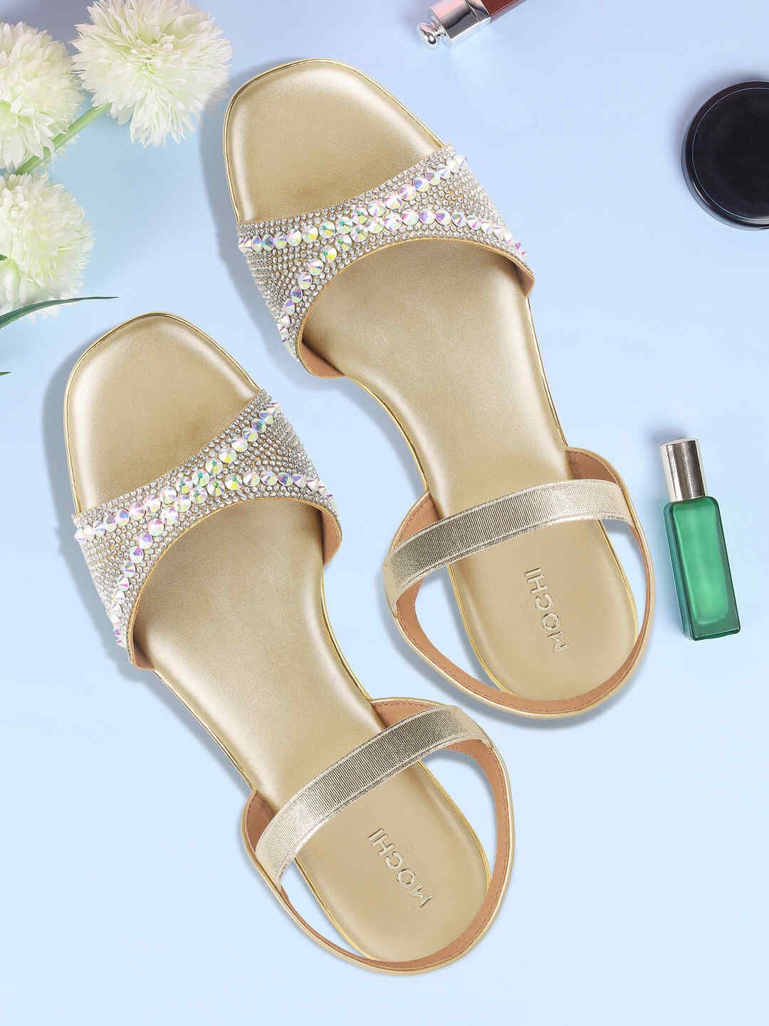 Mochi Women Embellished Block Heel Sandals