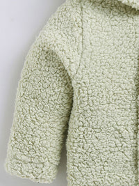 Moms Love Infant Girls Sherpa Finish Pure Cotton Hooded Tailored Jacket