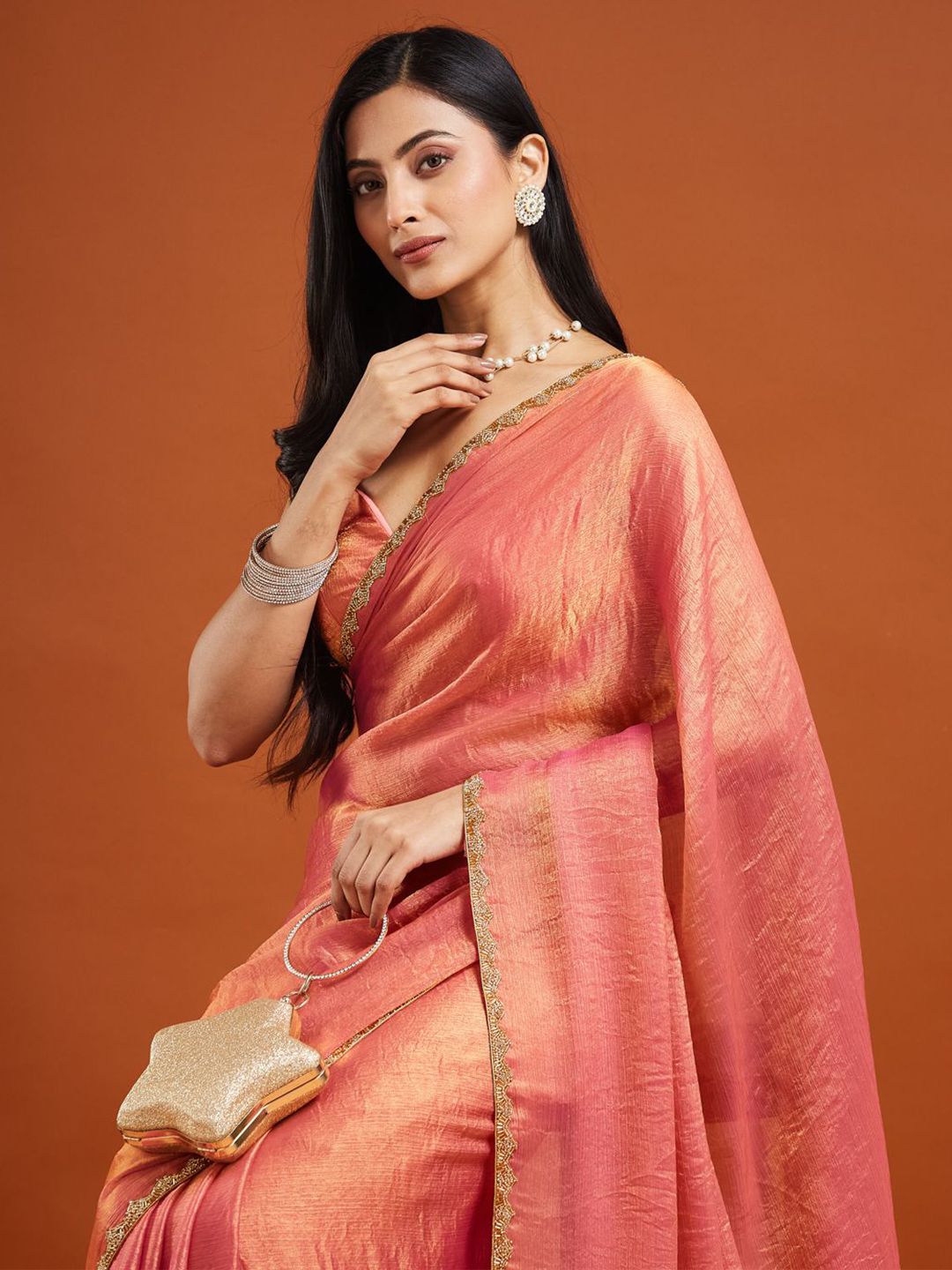 kasee Saree Manik dan Batu Berhias