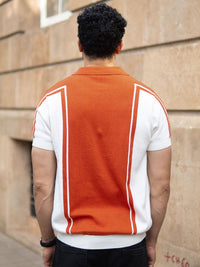 Powerlook SS25 Colourblocked Polo Collar Pure Cotton T-Shirt