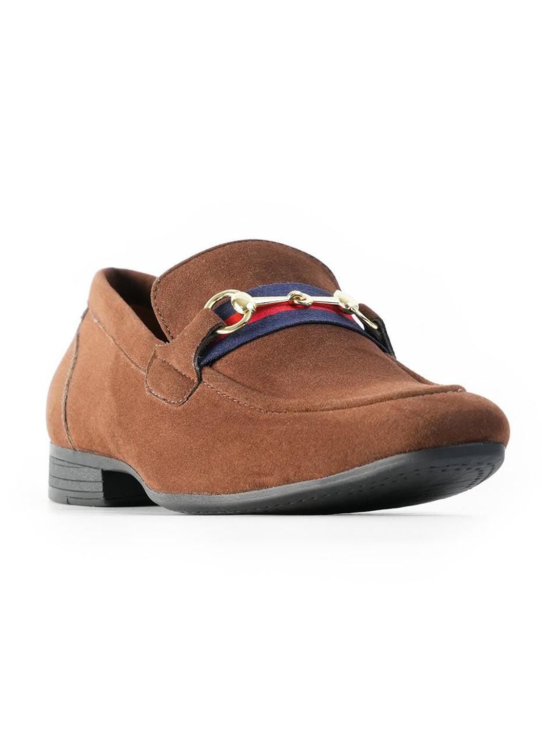 Monkstory Men Round Toe Slip-On Vintage Horsebit Loafers