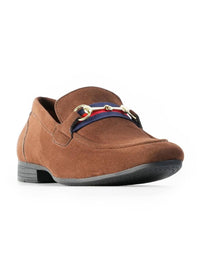Monkstory Men Round Toe Slip-On Vintage Horsebit Loafers