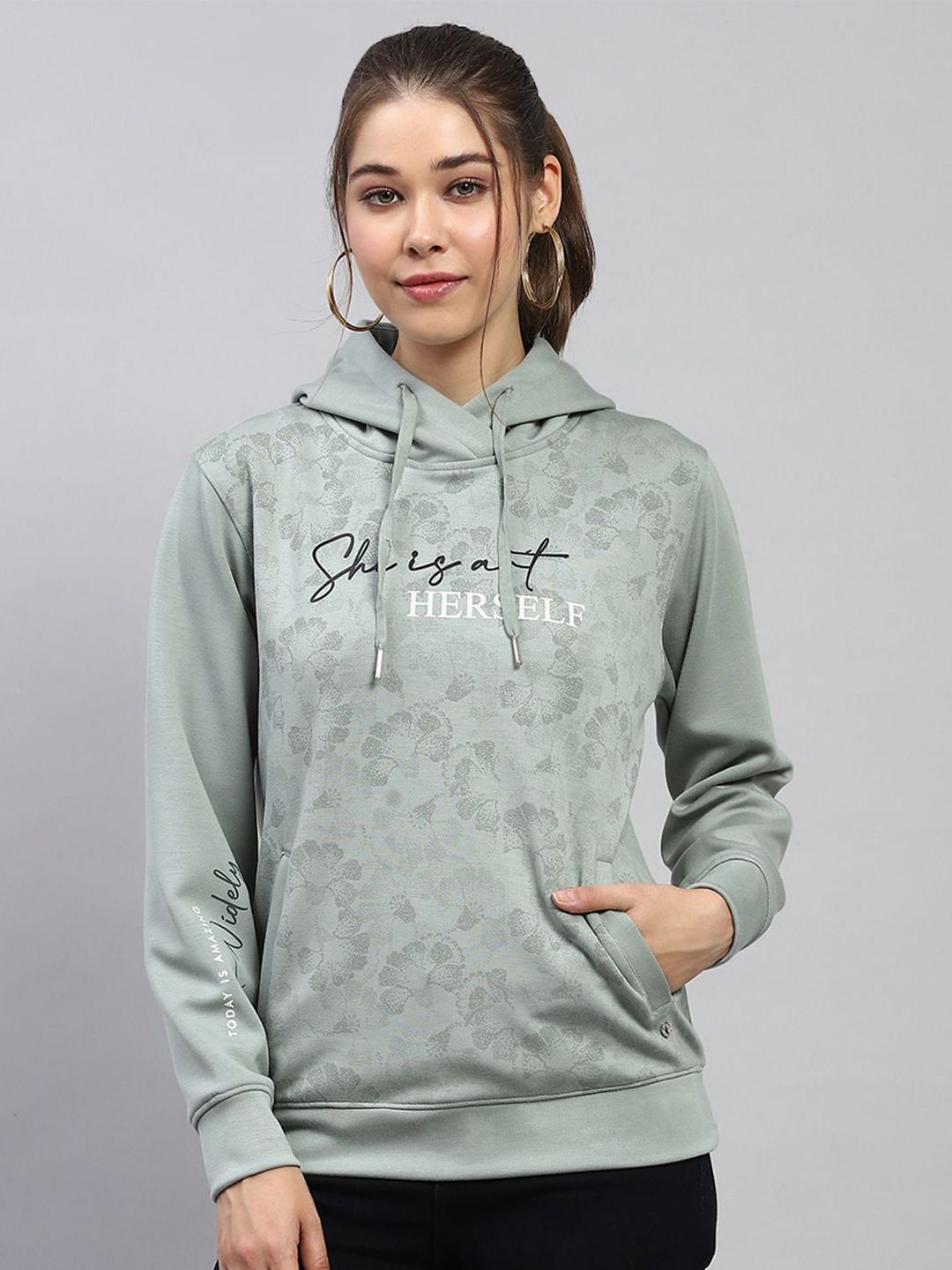 Monte Carlo Women Printed Hooded Sweatshirt