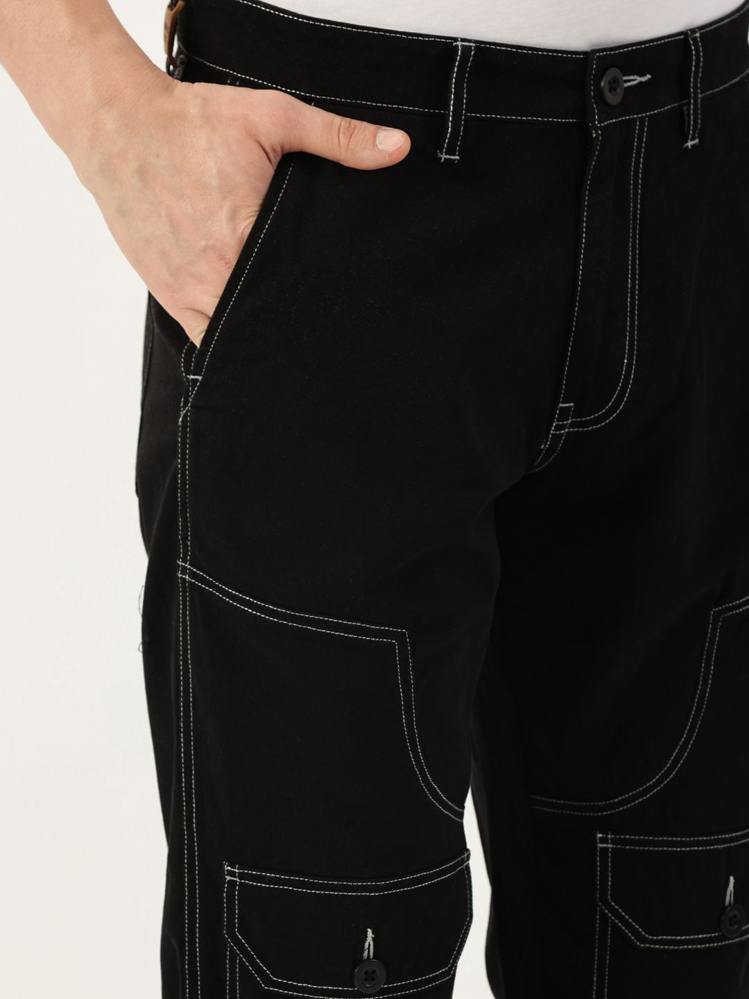 Thomas Scott Men Easy Wash Pure Cotton Trousers