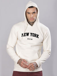 ADRO Men Printed Hooded Sweatshirt