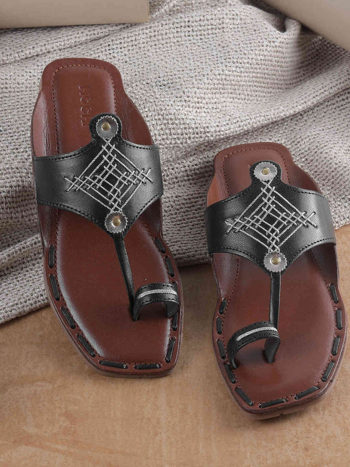 Mochi Leather Wedge with Buckles