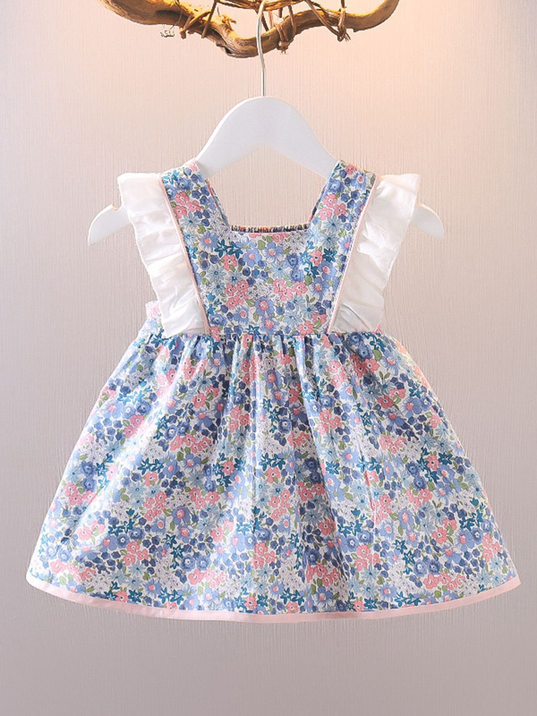 YK Floral Print Fit & Flare Dress