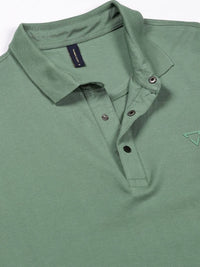 Thomas Scott Men Solid Polo Collar Pure Cotton T-shirt