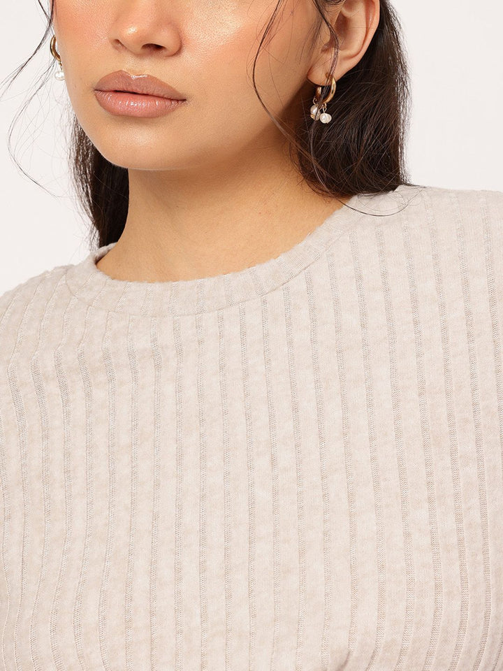 DressBerry Hot-Glow-Glam Twisted Ribbed Crop Top