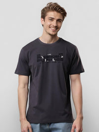 ADRO Typography Printed Round Neck Cotton T-shirt