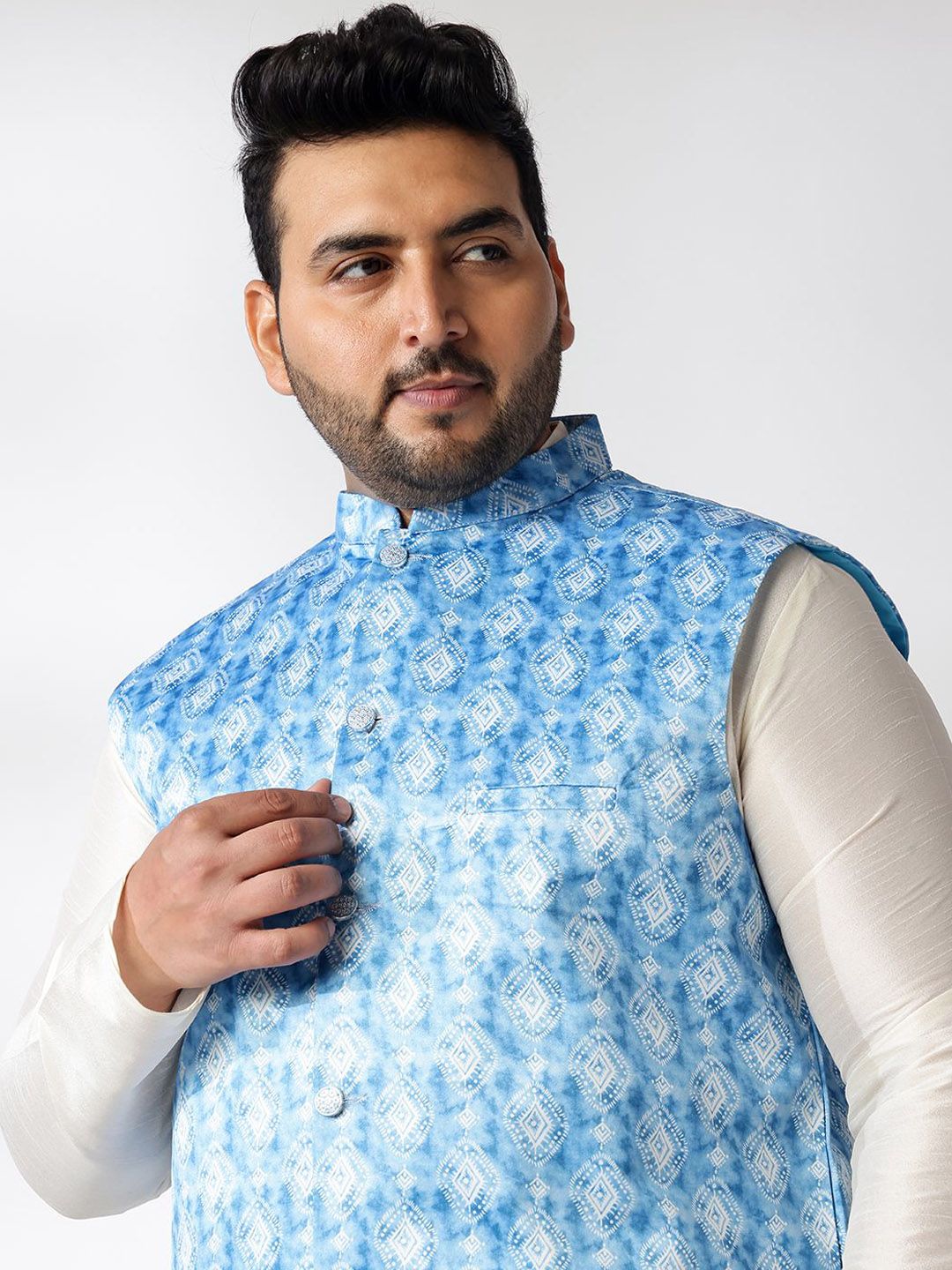 SOJANYA PLUS Men Printed Nehru Jacket