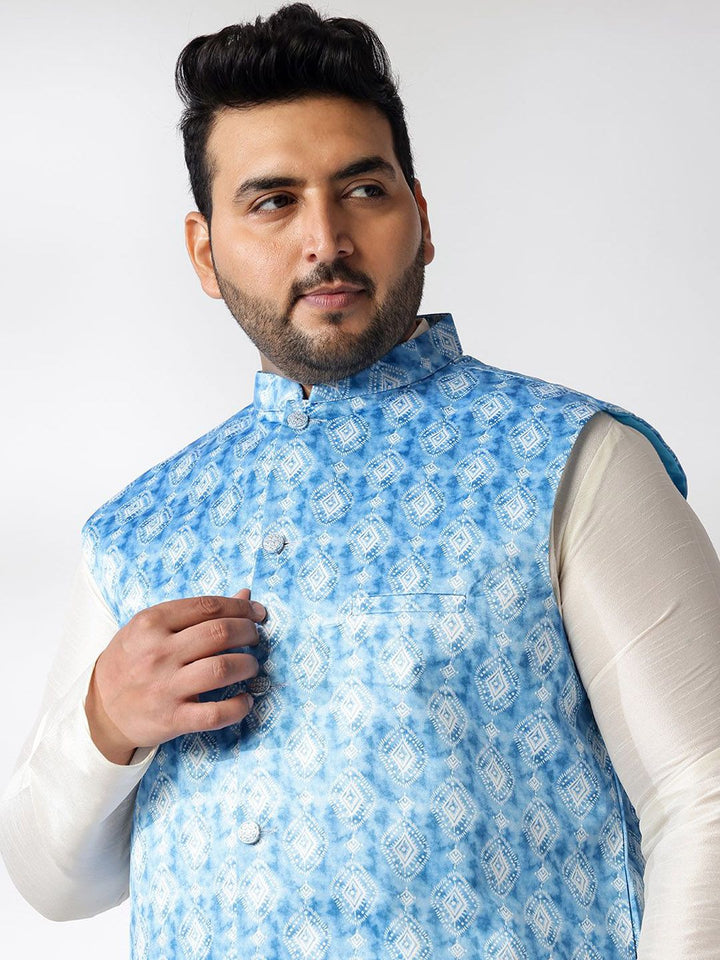 Jaket Nehru Printed Lelaki SOJANYA PLUS