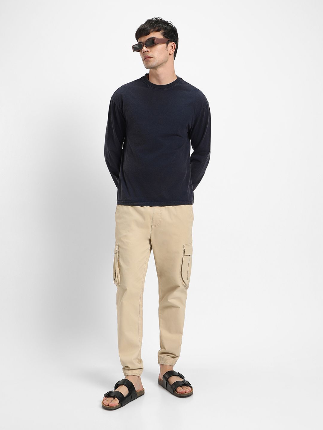 Bewakoof Drop-Shoulder Sleeves Pure Cotton Oversized T-shirt