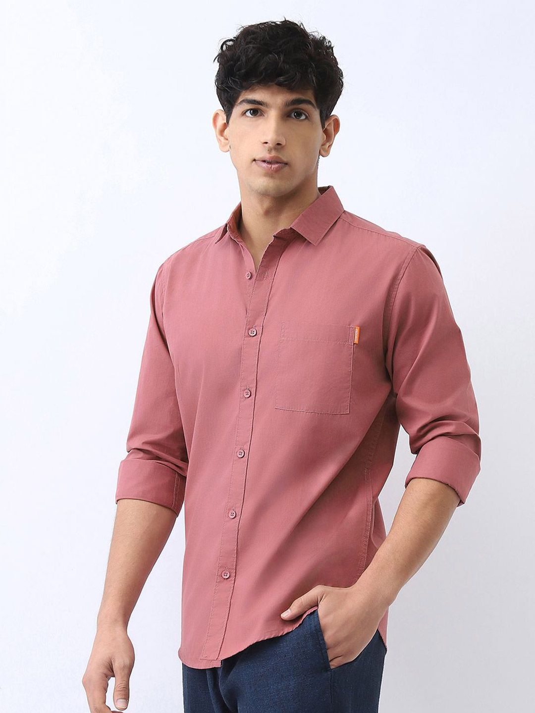 Urbano Fashion Men Cotton Full Sleeve Regular Fit Casual Solid Shirt