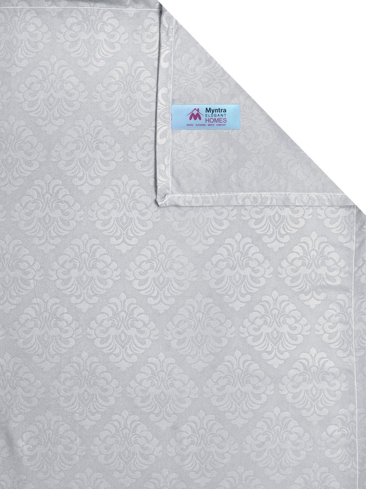 Myntra Elegant Homes Grey Floral 300 TC Single Bedsheet with 1 Pillow Covers