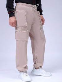 The Indian Garage Co. Lelaki santai sesuai dengan jogger kargo utiliti kapas tulen