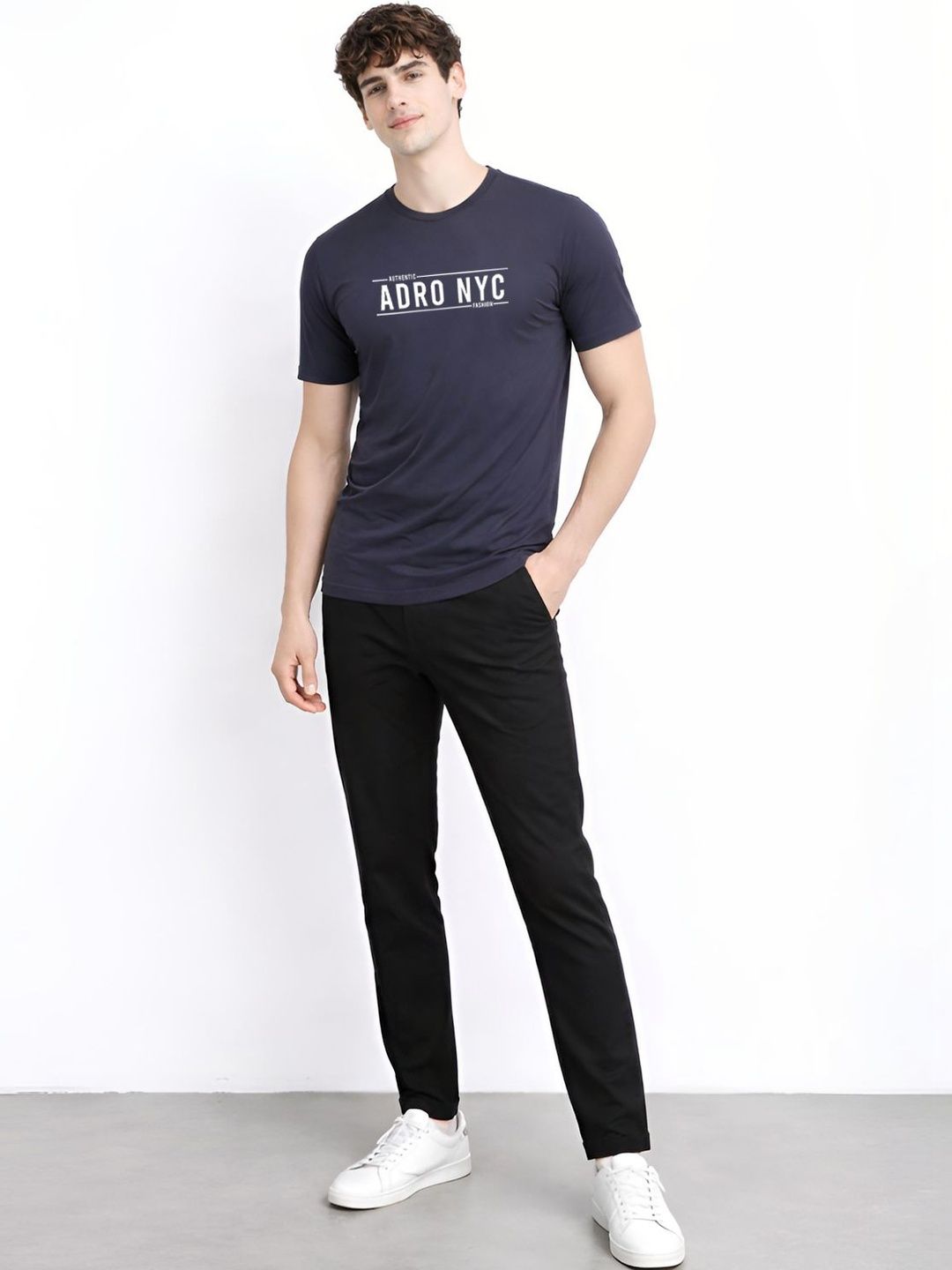 ADRO Men Typography Printed T-shirt
