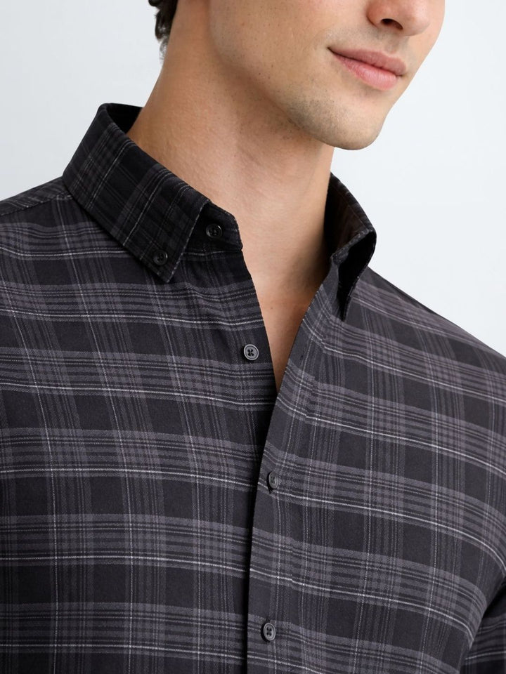 ADRO Men Standard Tartan Checks Baju Kasual Berpetak