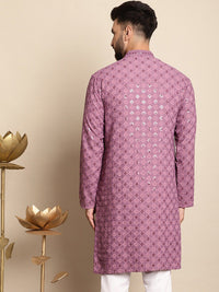 Motif Etnik Anouk Bersulam Kurta Kapas Tulen Berlabuci