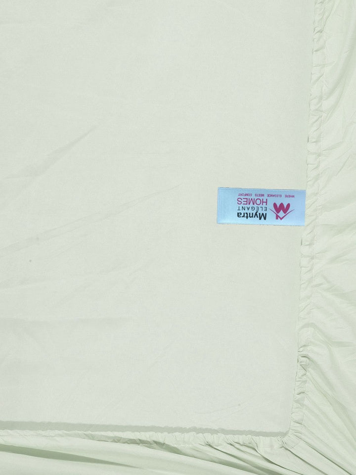 Myntra Elegant Homes Green 300 TC King Bedsheet with 2 Pillow Covers