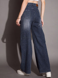SASSAFRAS BASICS Women Comfort Flared High-Rise Light Fade Stretchable Jeans