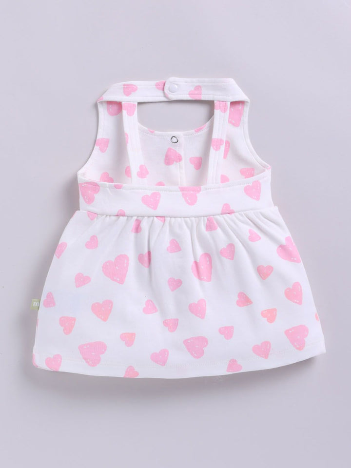 Moms Love Infant Girls Print Pure Cotton Fit & Flare Dress