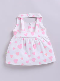 Moms Love Infant Girls Print Pure Cotton Fit & Flare Dress