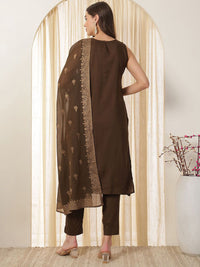 Anouk Women Floral Printed Regular Kurta with Trousers & With Dupatta