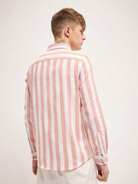 THE BEAR HOUSE Men Slim Fit Striped Casual Shirt