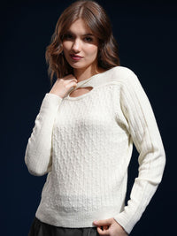 Tokyo Talkies Women Cable Knit Pullover Sweater