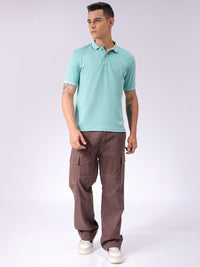 The Indian Garage Co Men Solid Polo Collar T-shirt